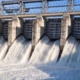 Front view of a water dam
