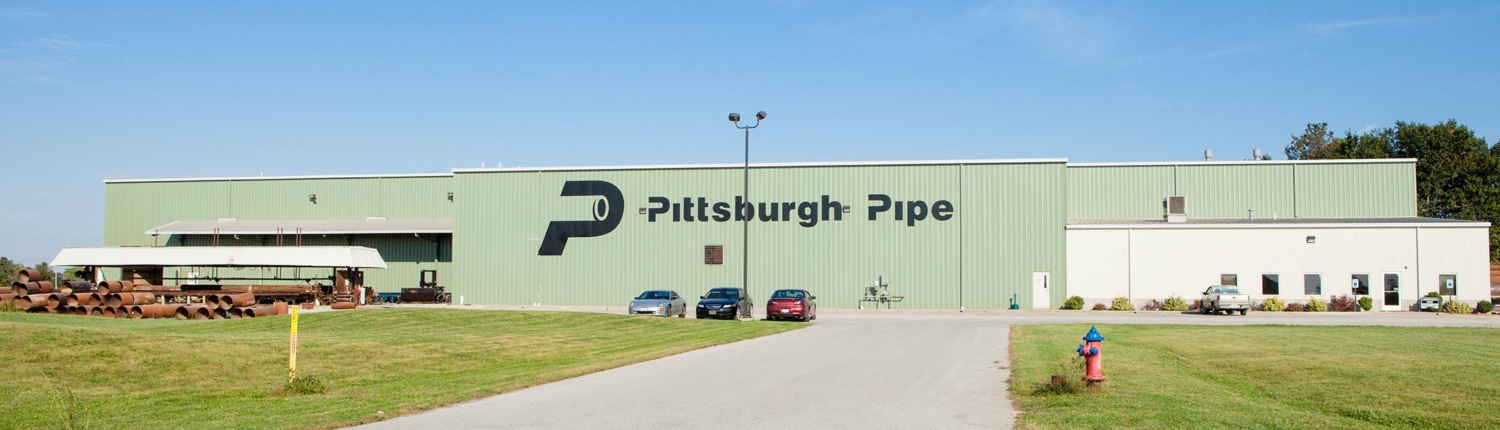 Back view of large pittsburgh pipe warehouse