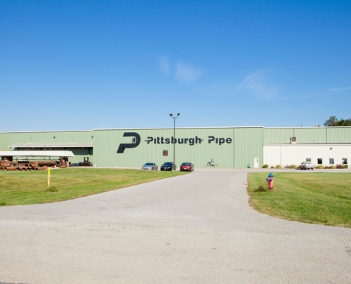 Back view of large pittsburgh pipe warehouse
