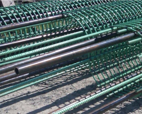 close up view of cross sonic logging