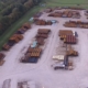 Overhead view of pitts pipe storage yard