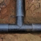 HDPE Pressure Pipe and fittings in the ground